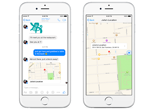 FB「Messenger」傳送地圖，告訴朋友你在那裡和聚會地點