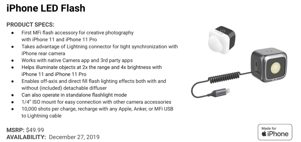 Anker 推出首款 MFi 蘋果認證 iPhone 外接閃光燈 | Anker, Apple News, iPhone閃光燈, MFi認證 | iPhone News 愛瘋了