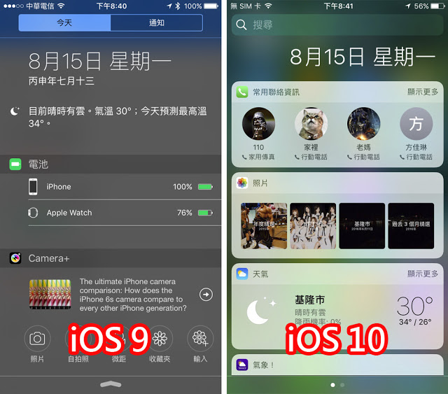 iOS 10通知中心：常用聯絡人/相簿/音樂/備忘錄都能加入 | iOS 10功能, iOS 10教學, iOS 10通知中心, iOS 10鎖機畫面 | iPhone News 愛瘋了