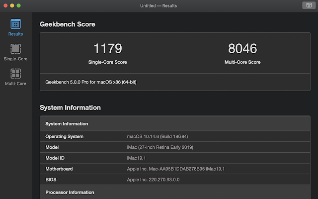 Geekbench 5 Primate Labs