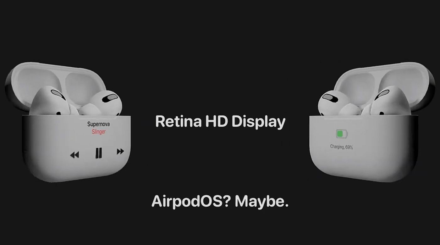 AirPods Pro 2 概念設計欣賞：充電盒配 Retina HD 顯示器
