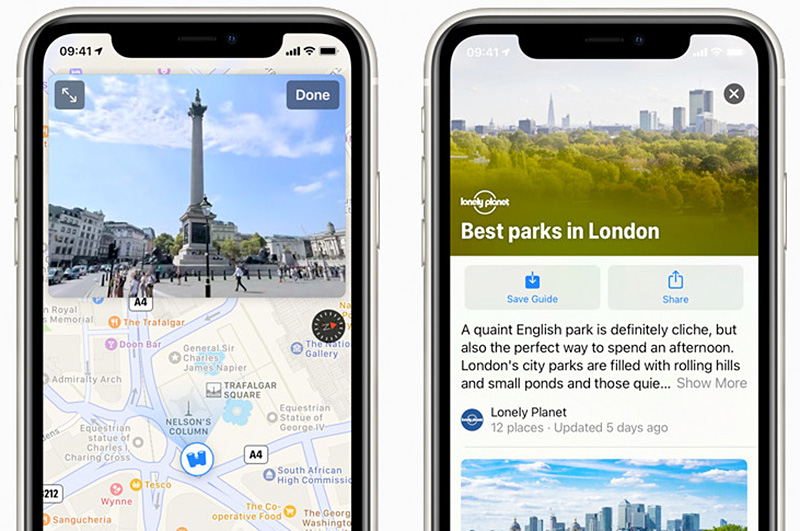 蘋果在英國和愛爾蘭推出全新地圖：支援環視街景和自行車路線