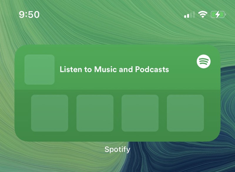 Spotify 開發 iPhone 主畫面小工具！顯示歌手/專輯/歌曲