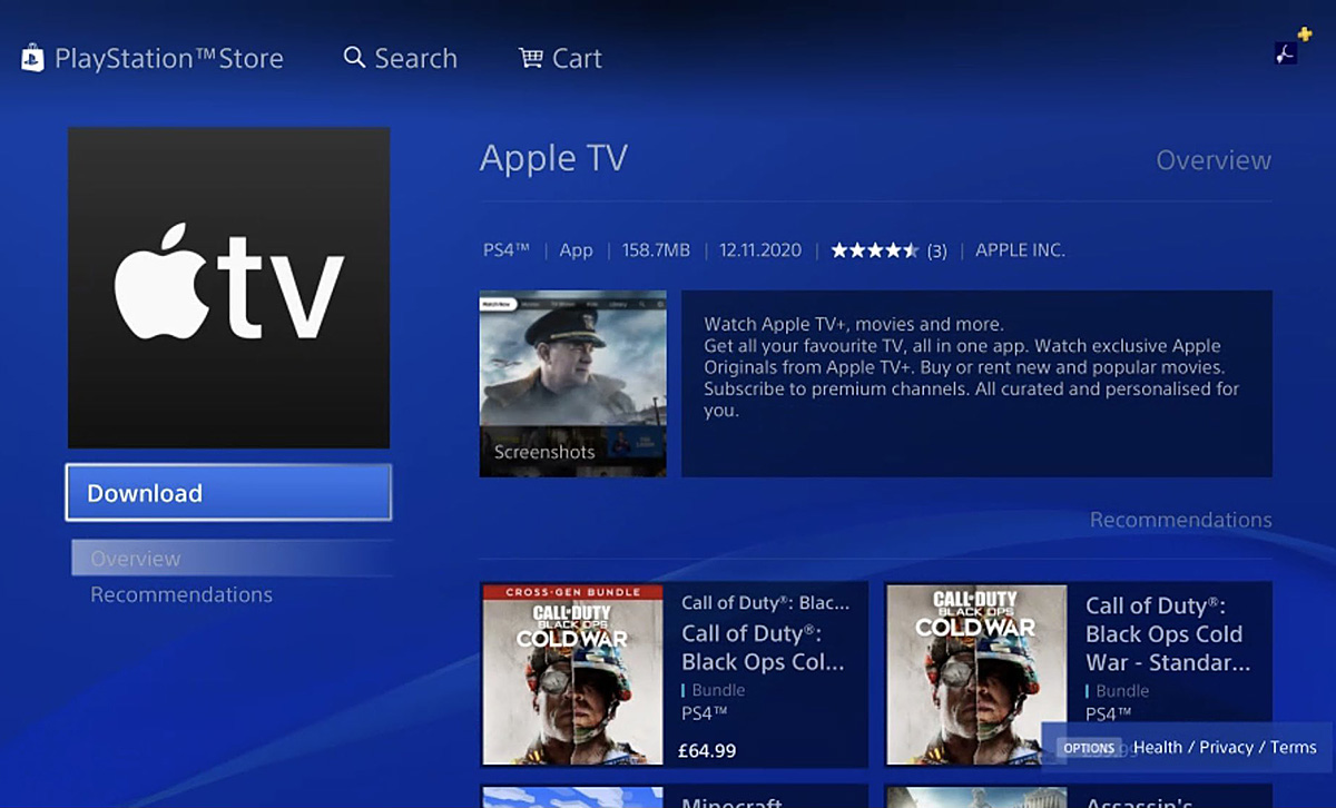 PlayStation 4/5 用戶現在可以去下載 Apple TV App 追劇了
