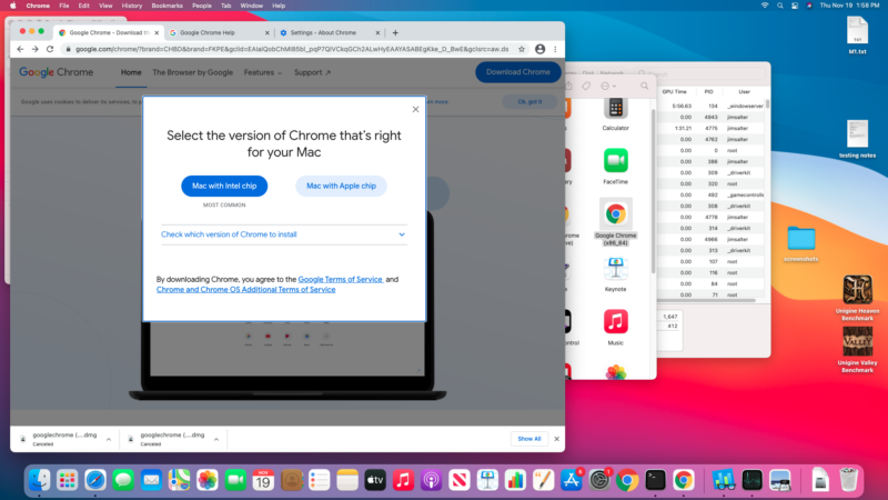 Google Chrome for M1 Mac 運行速度比 Rosetta 2 版本快 80%