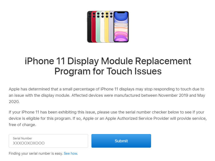 蘋果推出 iPhone 11 觸控問題顯示器模組更換方案