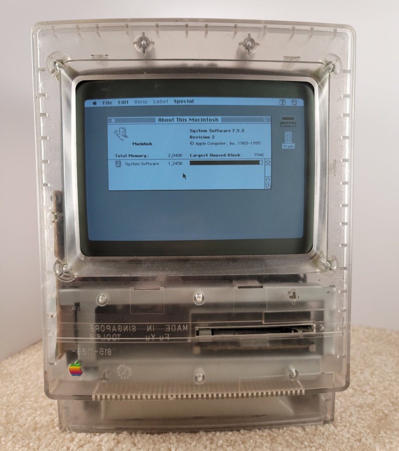 透明外殼 Macintosh Classic 原型機！30 年來首次曝光