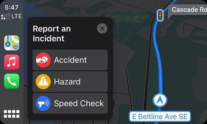 蘋果地圖將可用Siri回報交通事故、危險路況和道路施工
