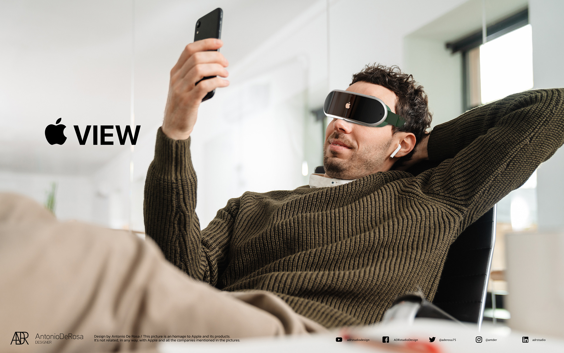 蘋果AR/VR頭戴眼鏡概念設計欣賞！混合虛擬現實 | 擴增實境 | iPhone News 愛瘋了