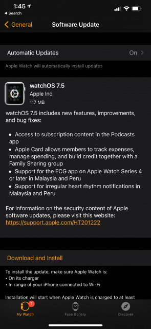 watchOS 7.5 開放更新！支援 Podcast 訂閱和 Apple Card 家庭卡