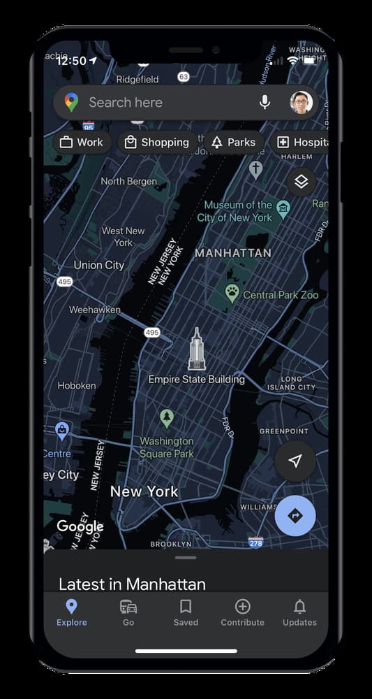 iOS 版 Google 地圖終於支援深色模式！省電護眼