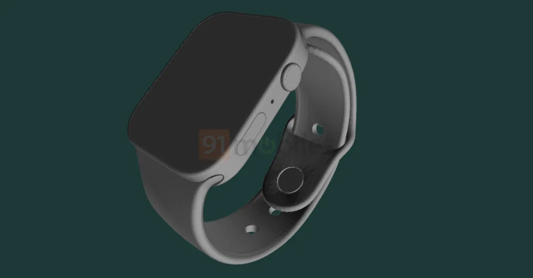 Apple Watch Series 7 CAD 渲染圖欣賞：螢幕更大直角邊設計
