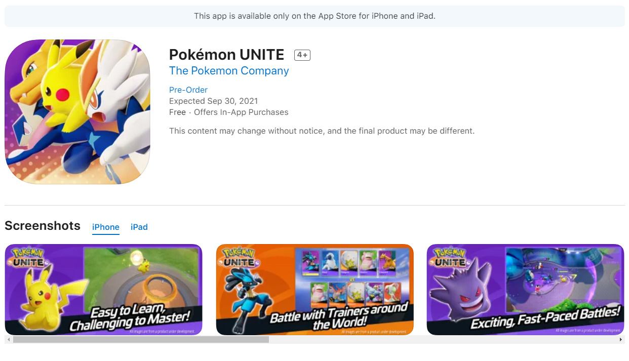 任天堂宣布《寶可夢大集結》 9/22 推出 iPhone 手機版 | Games, Pokémon UNITE, 寶可夢大集結, 精靈寶可夢 | iPhone News 愛瘋了