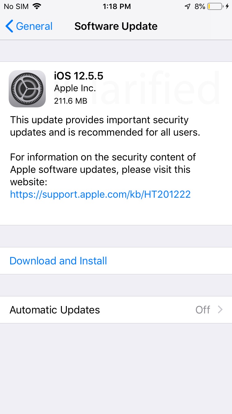蘋果為舊款 iPhone 發布 iOS 12.5.5 更新：修復零日漏洞