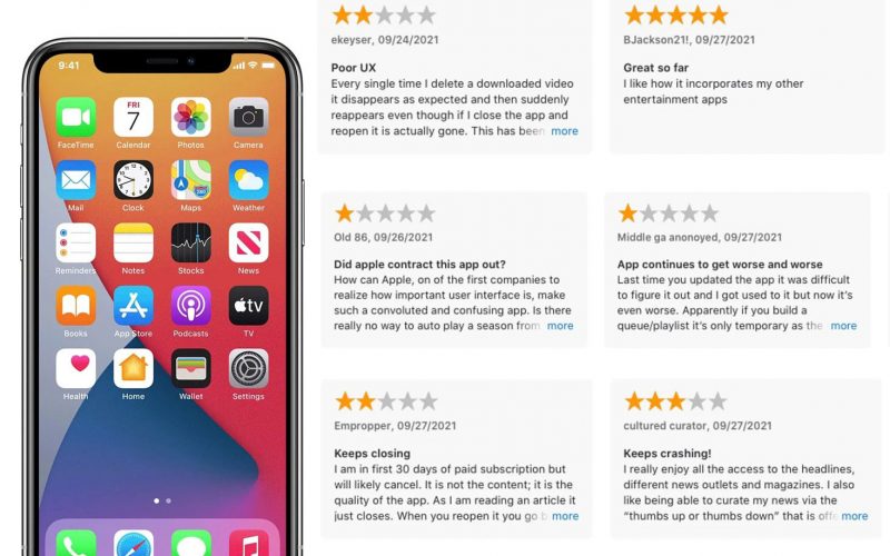 蘋果開放用戶在 App Store 為 iOS 內建應用評論和打分