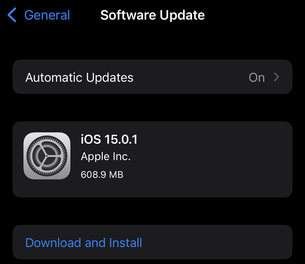 iOS 15.0.1 開放更新！修正Apple Watch解鎖iPhone 13錯誤