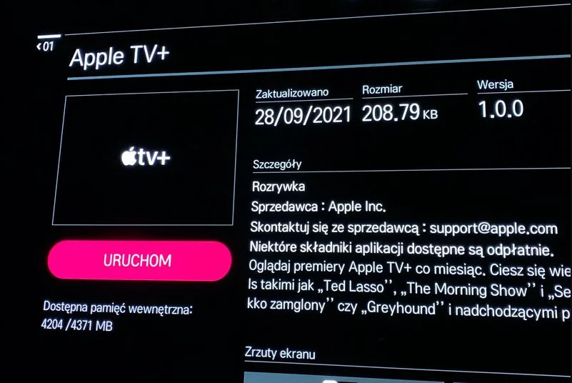 Apple TV+應用登陸 2016/17舊款LG和三星智慧電視