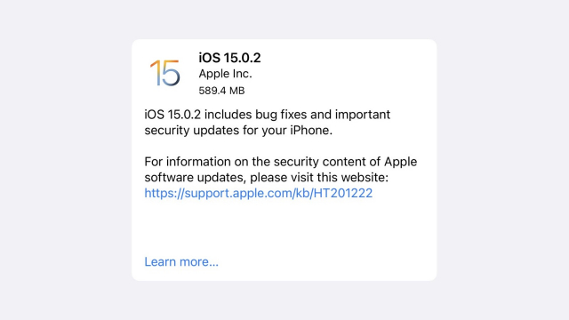 iOS 15.0.2 開放更新！修復照片、尋找和安全修復