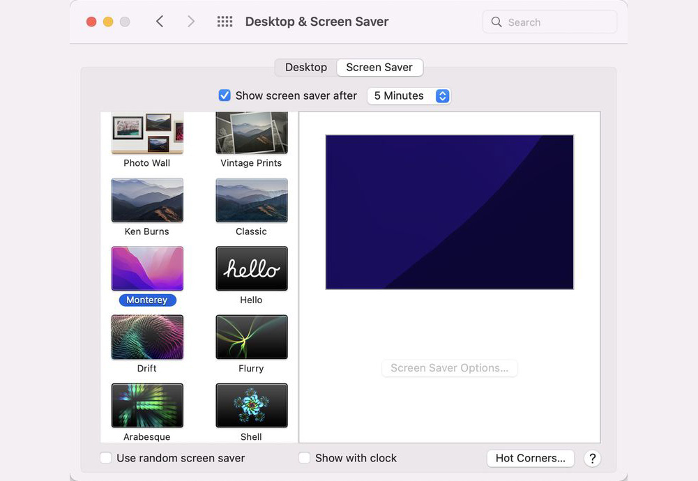 macOS Monterey 新增全新「Monterey」螢幕保護程式