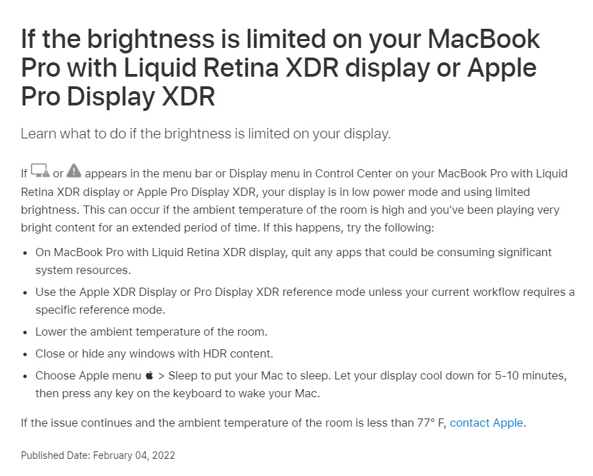 蘋果 Liquid Retina XDR 螢幕出現高溫警告怎麼辦