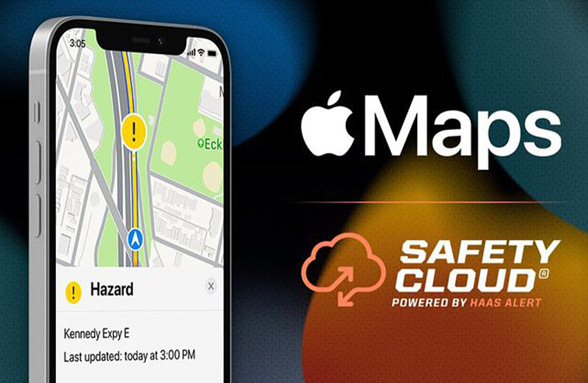 蘋果地圖加入HAAS安全雲！提供即時道路警報