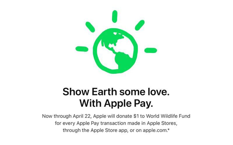 蘋果慶祝世界地球日！Apple Pay 每筆交易捐款 1 美元