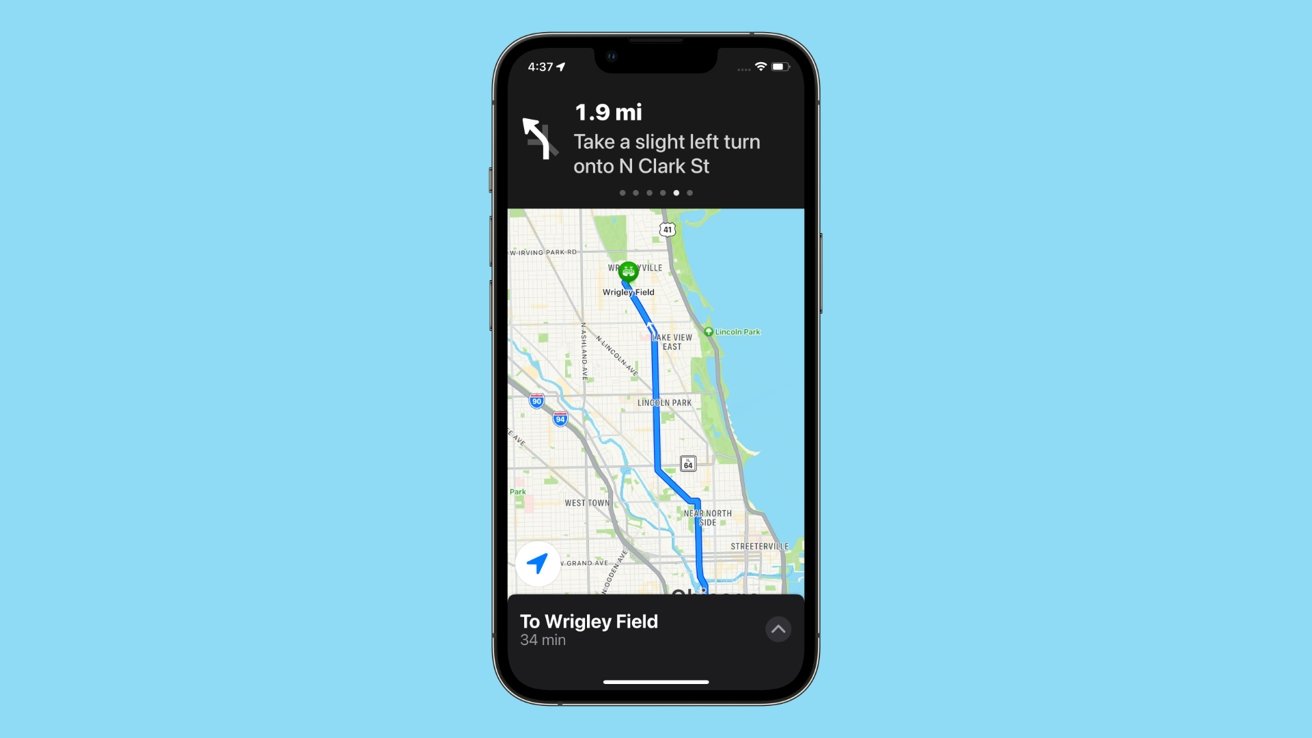 蘋果地圖為芝加哥、底特律等地加入自行車導航