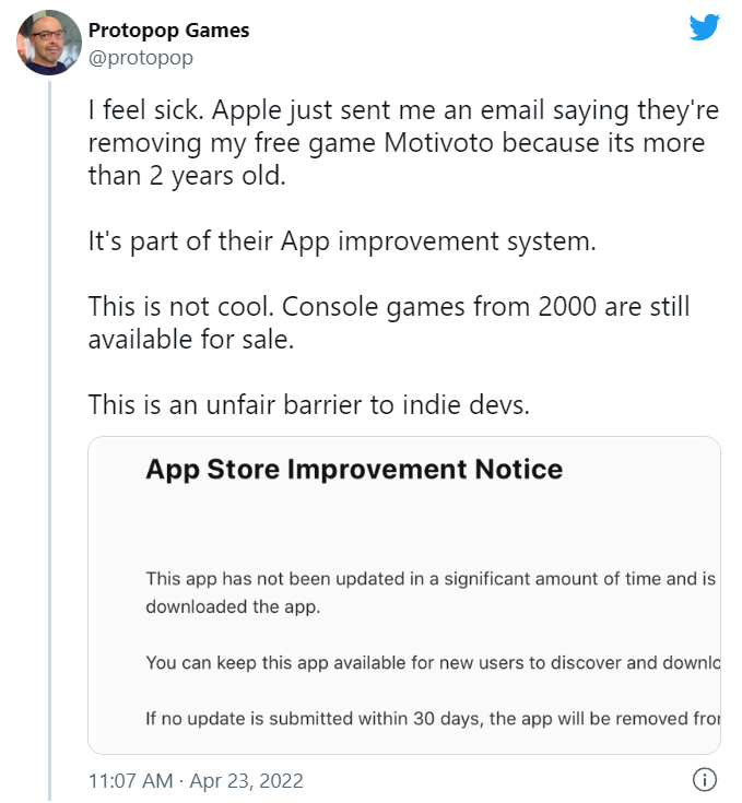 蘋果將刪除過時久不更新 App，引起開發者抱怨