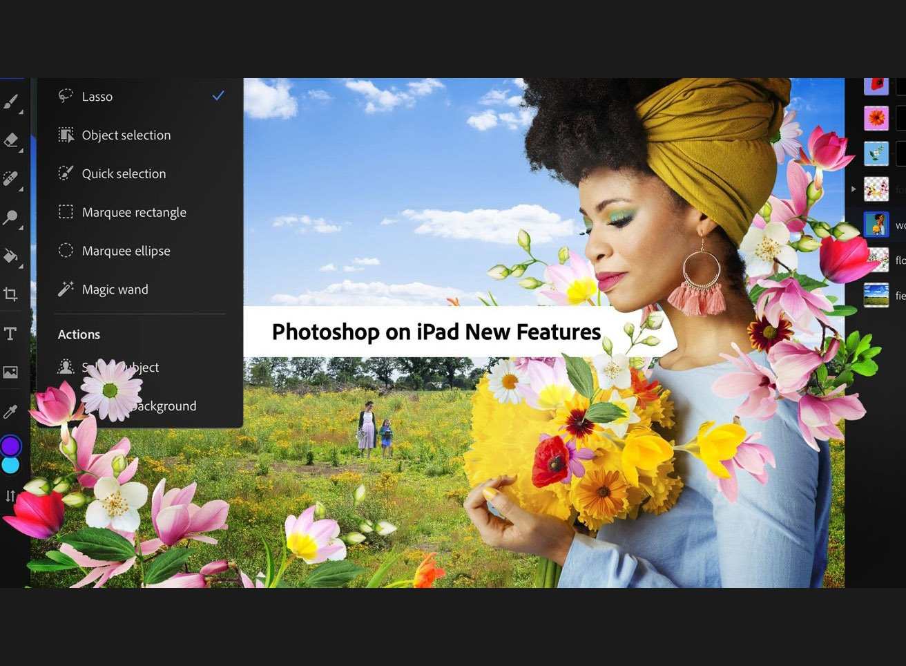 Photoshop for iPad 加入更多電腦版功能：內容感知填充、移除背景