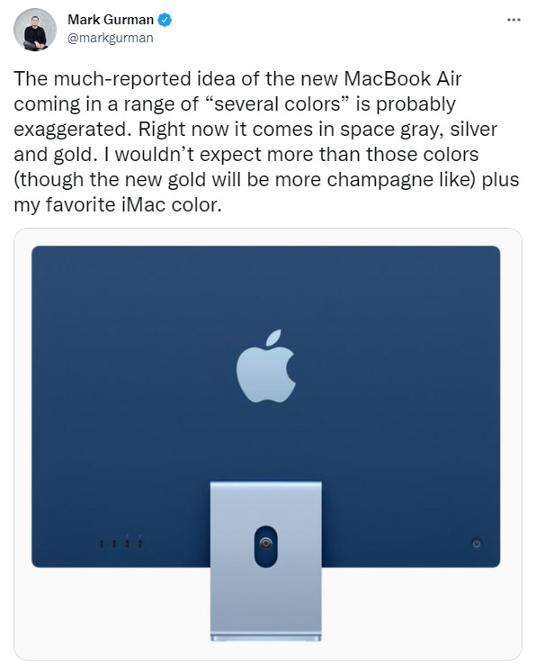 彭博社：2022 MacBook Air 沒多彩！只有金銀灰藍四色 | 2022 MacBook Air, 2022 MBA, MacBooK Air | iPhone News 愛瘋了