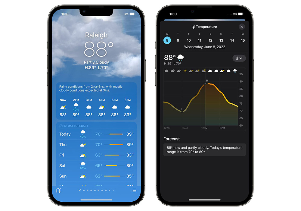iOS 16 天氣應用重大改革！整合 Dark Sky 專業氣象數據