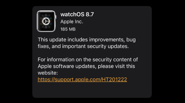 watchOS 8.7 開放更新！Apple Watch 錯誤修復和性能改進 | Apple Watch, watchOS, watchOS 8.7, 蘋果手錶 | iPhone News 愛瘋了