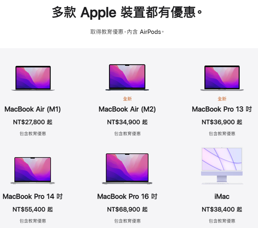 台灣蘋果返校優惠開始！買 Mac 或 iPad 送 AirPods | AirPods, Apple News, 蘋果教育價, 蘋果返校促銷 | iPhone News 愛瘋了