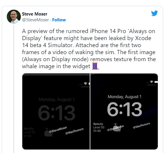 最新 Xcode 14 證實 iPhone 14 Pro 支援常亮顯示 | Always-On Display, Apple News, iPhone 14 Pro, 常亮顯示, 隨顯 | iPhone News 愛瘋了
