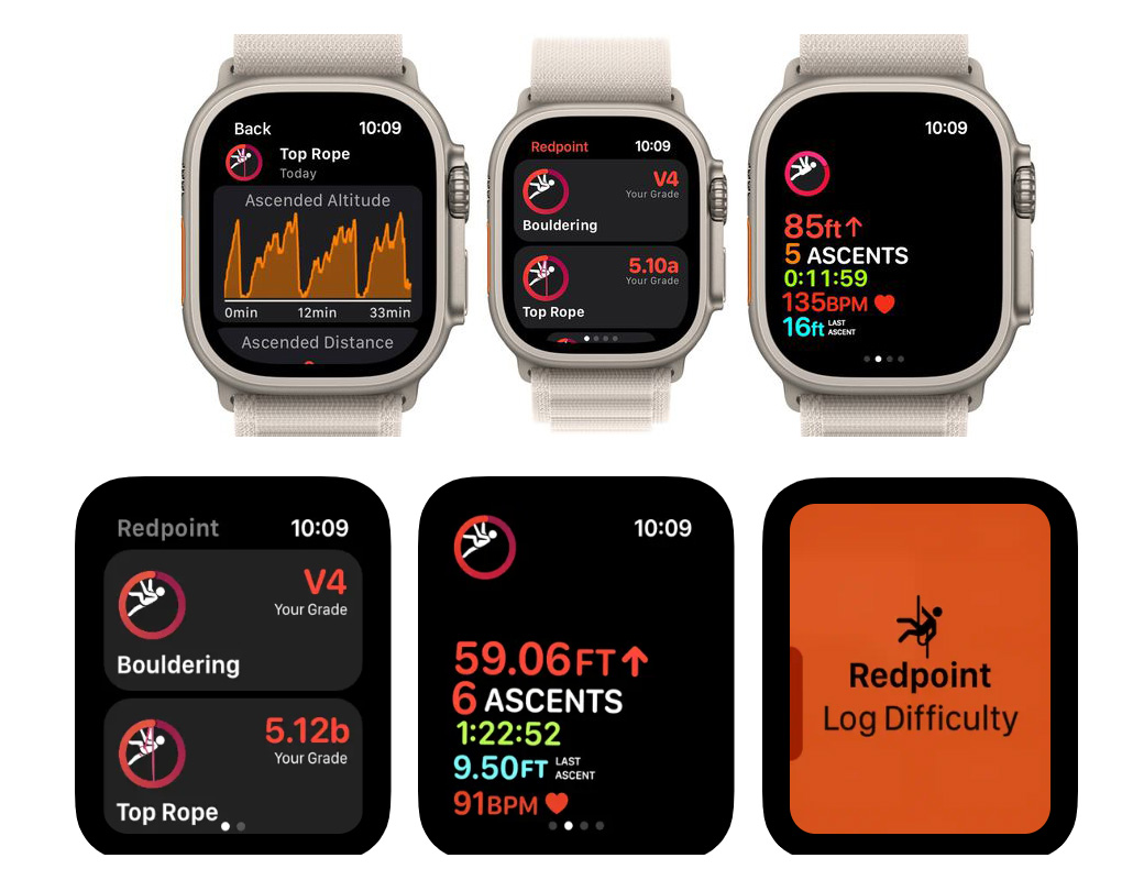 熱門攀岩應用 Redpoint 更新支援 Apple Watch Ultra