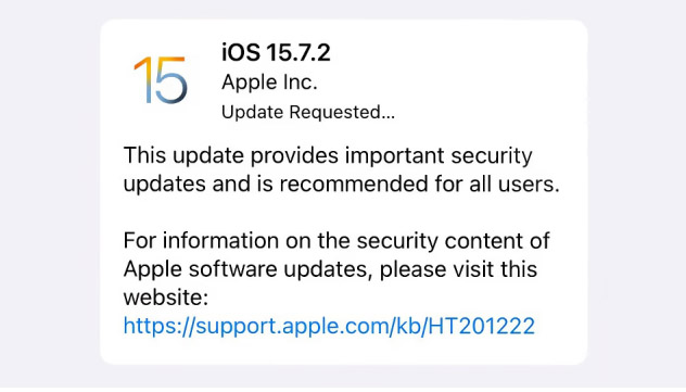 蘋果為不支援iOS 16設備，發布iOS 15.7.2重要安全更新 | Apple News, iOS 15.7.2, iOS 16.2, iPadOS 15.7.2 | iPhone News 愛瘋了