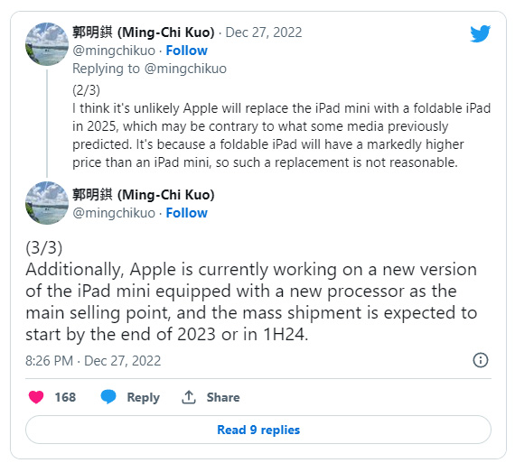 iPad mini 7開發中：暫時不會被折疊iPad取代 | Apple News, iPad mini, iPad mini 7, 蘋果平板, 郭明錤 | iPhone News 愛瘋了