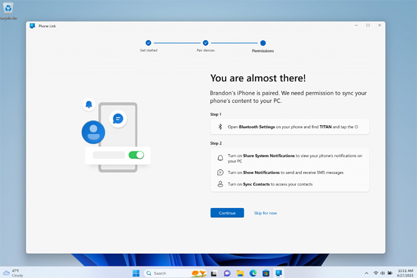 微軟宣佈在Windows上支援iMessage：打電話、收發簡訊