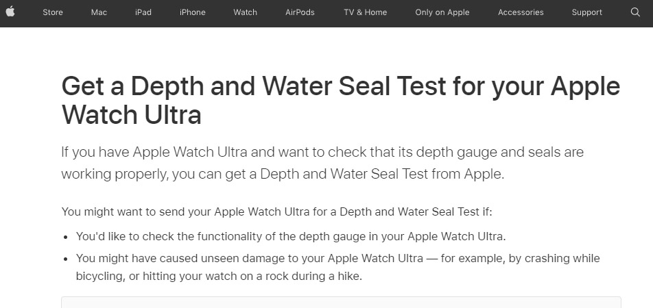 蘋果為Apple Watch Ultra提供深度和水密封測試