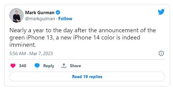 彭博社證實：新的iPhone 14顏色選項即將出現