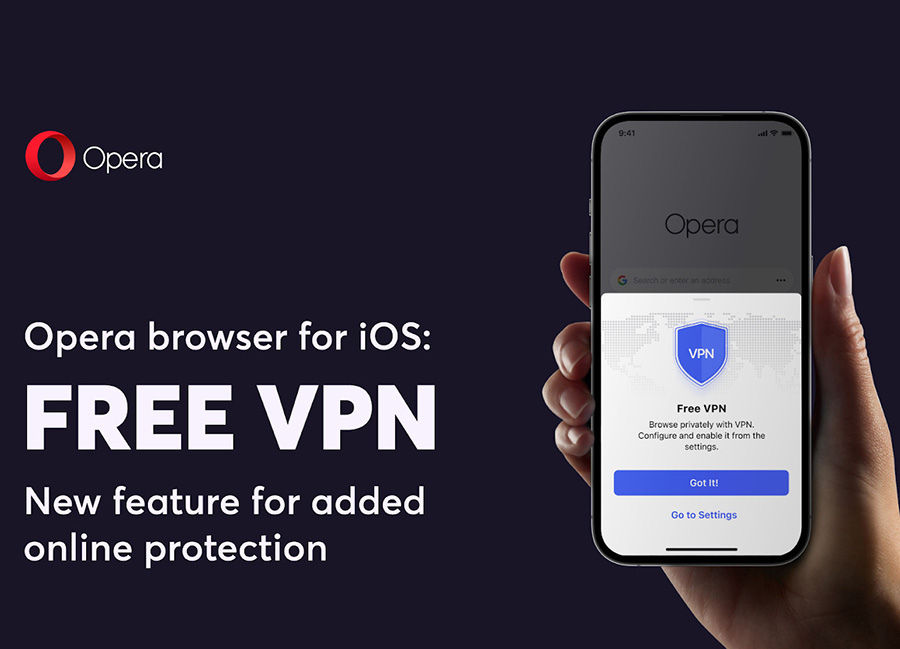 iOS 版 Opera 瀏覽器現已推出免費 VPN 服務