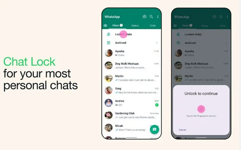WhatsApp新功能「對話鎖定」，讓你保護私人聊天內容