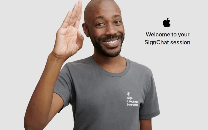 蘋果無障礙服務「SignChat」，手語翻譯助您購買建議和支援