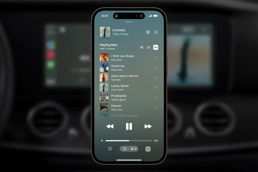 iOS 17 上 CarPlay 的新功能：車上同播共享音樂