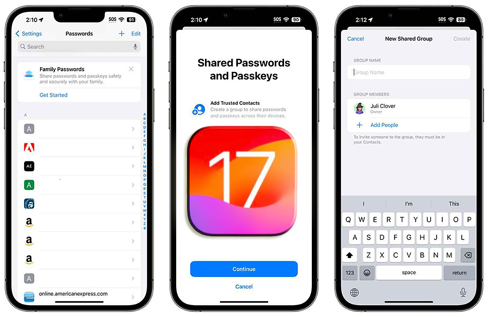 iOS 17 密碼共享功能登場！輕鬆與親友分享密碼