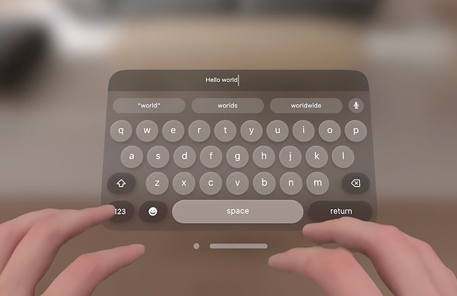 蘋果VisionOS虛擬鍵盤：細節完美融合，帶來極致用戶體驗