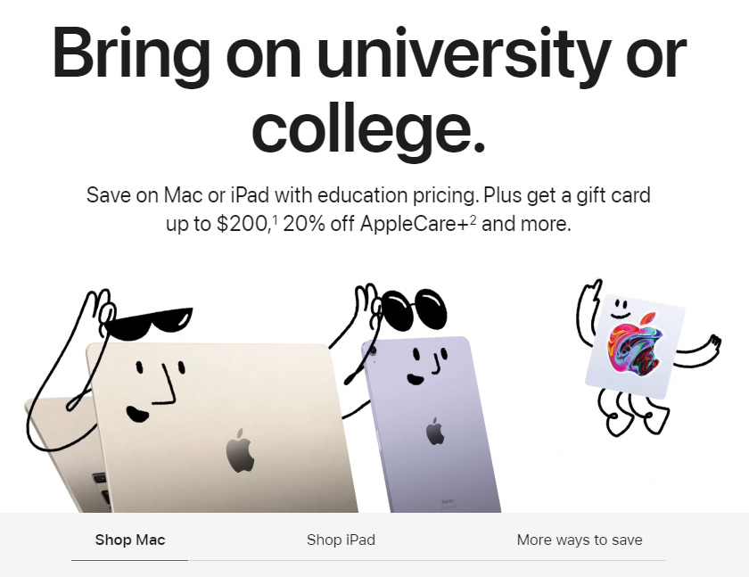 2023 蘋果返校促銷活動開跑！享教育價折扣並送禮品卡