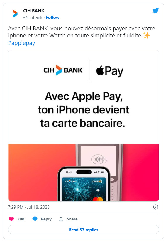 Apple Pay正式登陸摩洛哥，數位支付開啟新紀元 | Apple Pay, CIH銀行, 摩洛哥, 數位支付, 蘋果支付 | iPhone News 愛瘋了