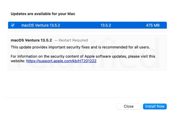 蘋果推出 macOS Ventura 13.5.2 更新