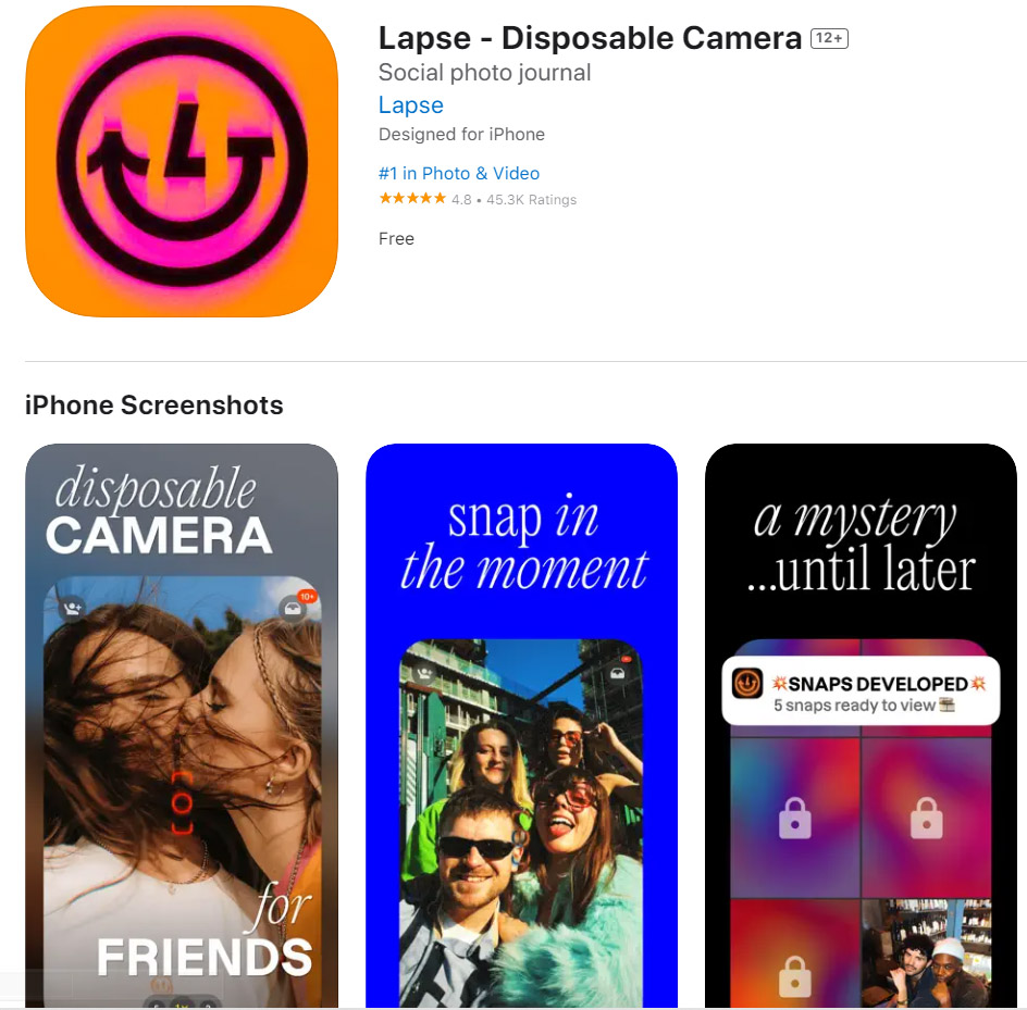 Lapse  - 下一代私人社交網路版 Instagram 照片社群